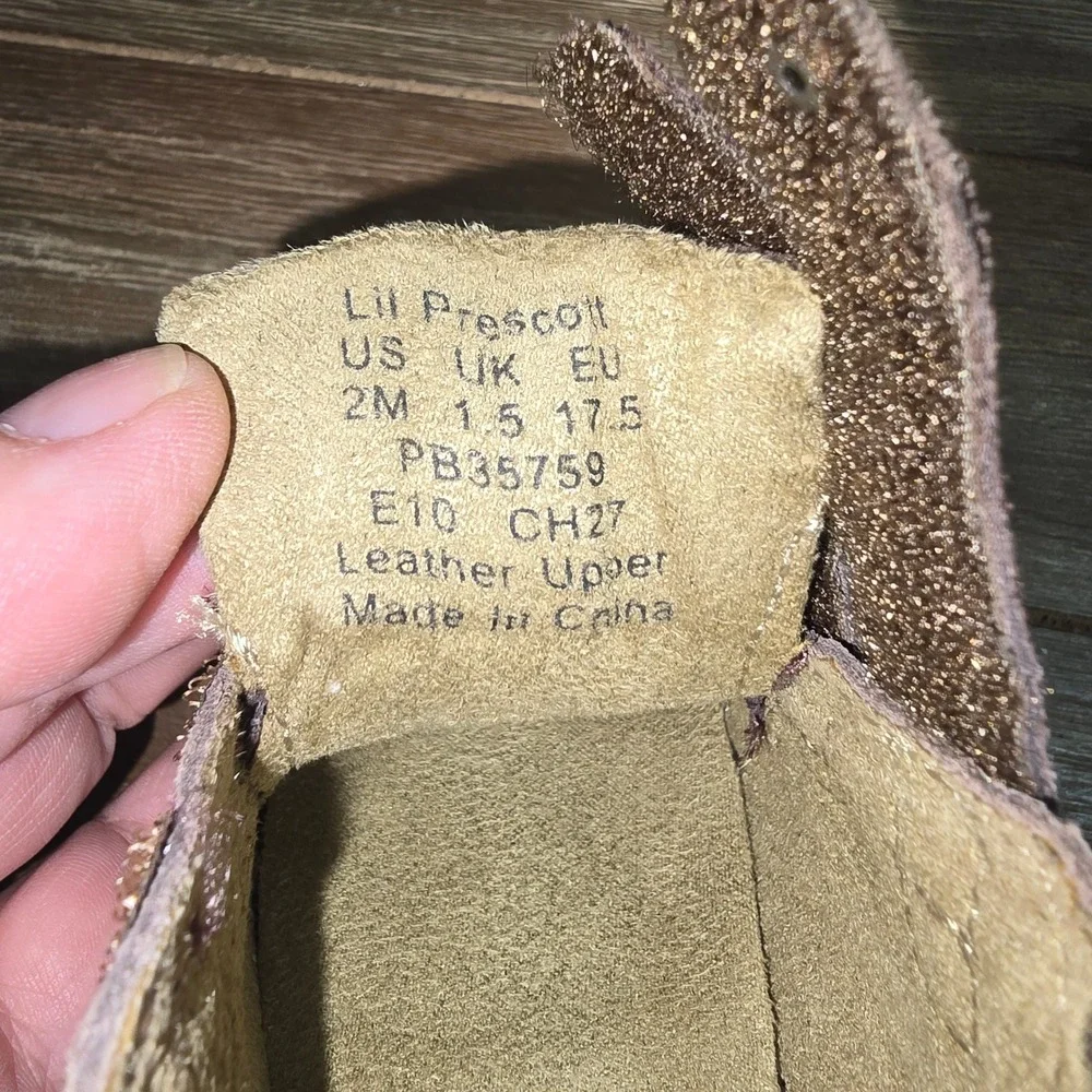 Stride Rite Lil Prescott Brown Suede Leather Baby Shoes‎ Size 2M